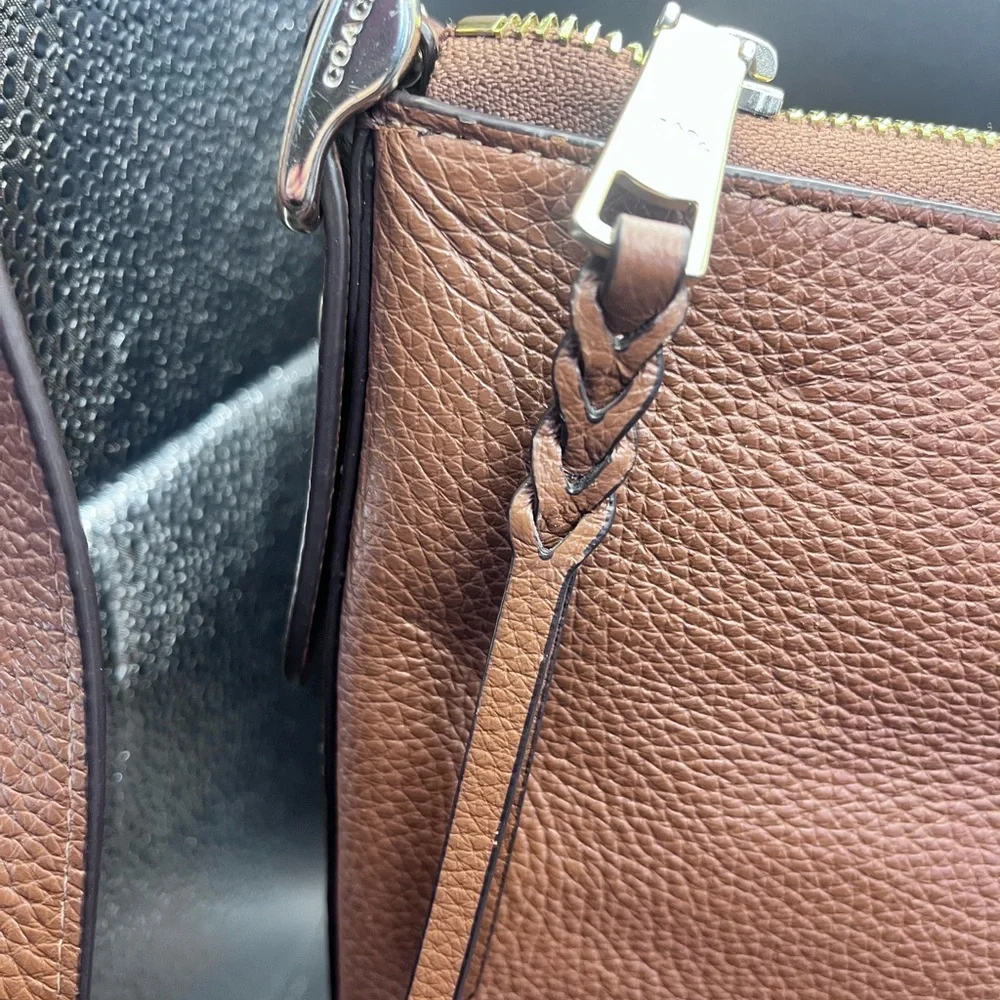 Coach Brown Leather Shoulder Bag - Picture 3 of 10
